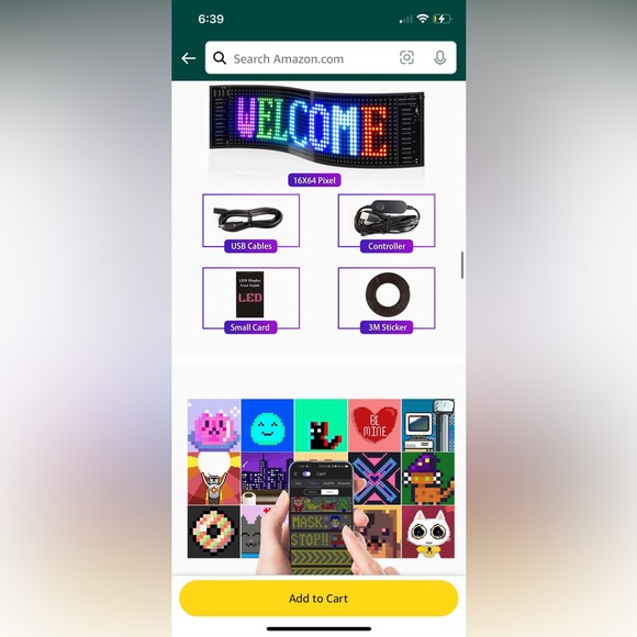 QBZDOUA Programmable Car LED Sign - Picture 9 of 11